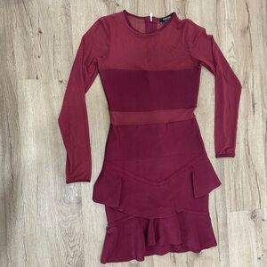 Marciano Deep Red Long Sleeve Dress Size Medium - Discontinued